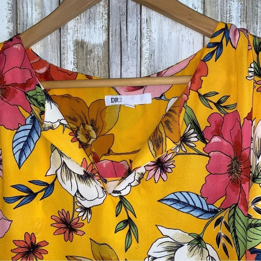 DR2 Daniel Rainn Marigold Floral Blouse - Picture 4 of 5